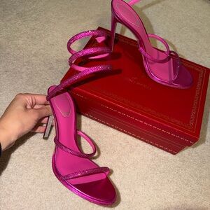 Rene Caovilla Pink Strappy Heels